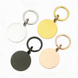 Runder Edelstahl Schlüsselanhänger - Anhänger