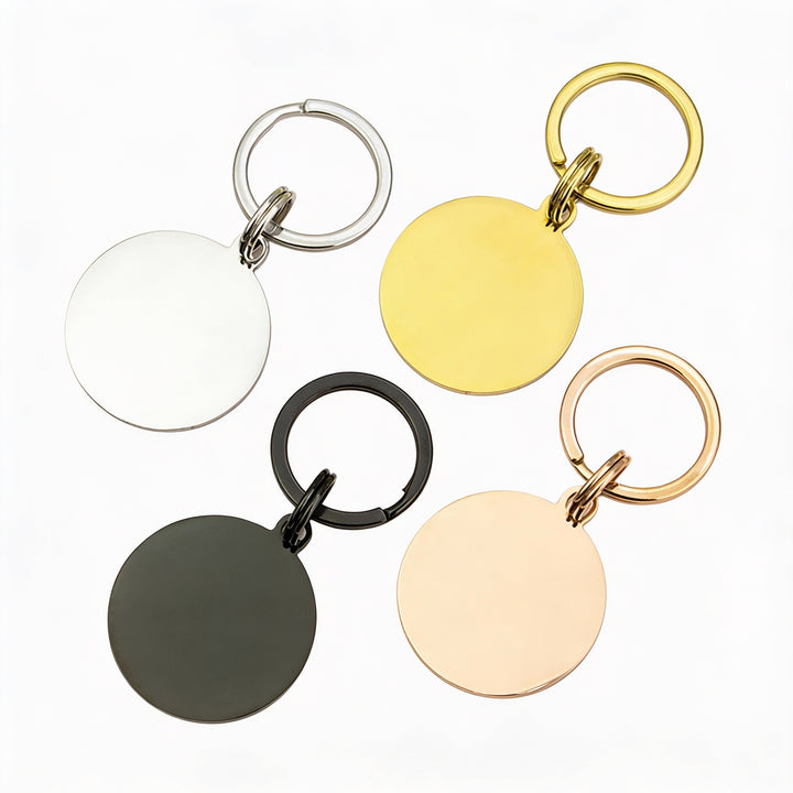 Runder Edelstahl Schlüsselanhänger - Anhänger