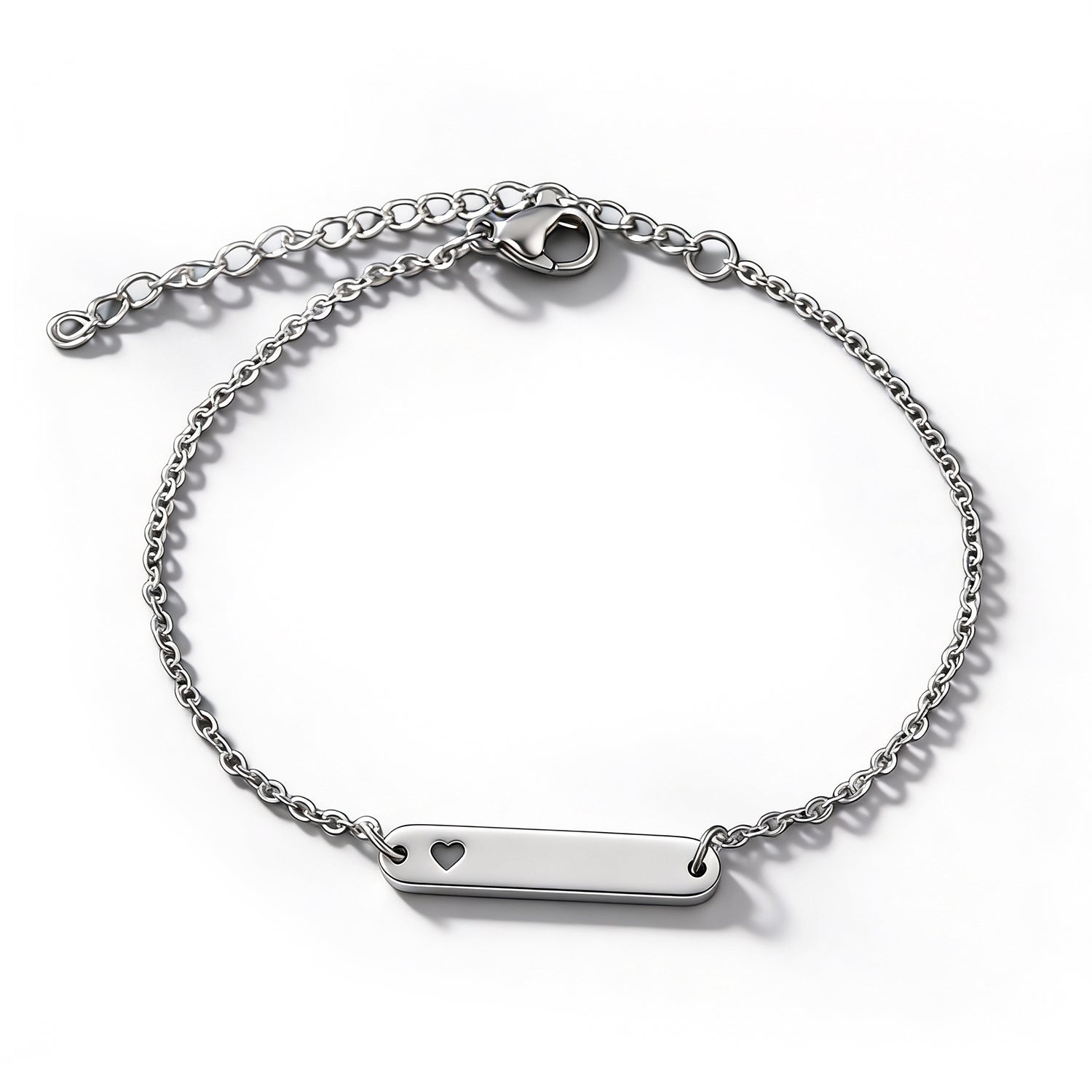 Personalisierbares Armband mit Herz Gravur - Personalisiertes Geschenk