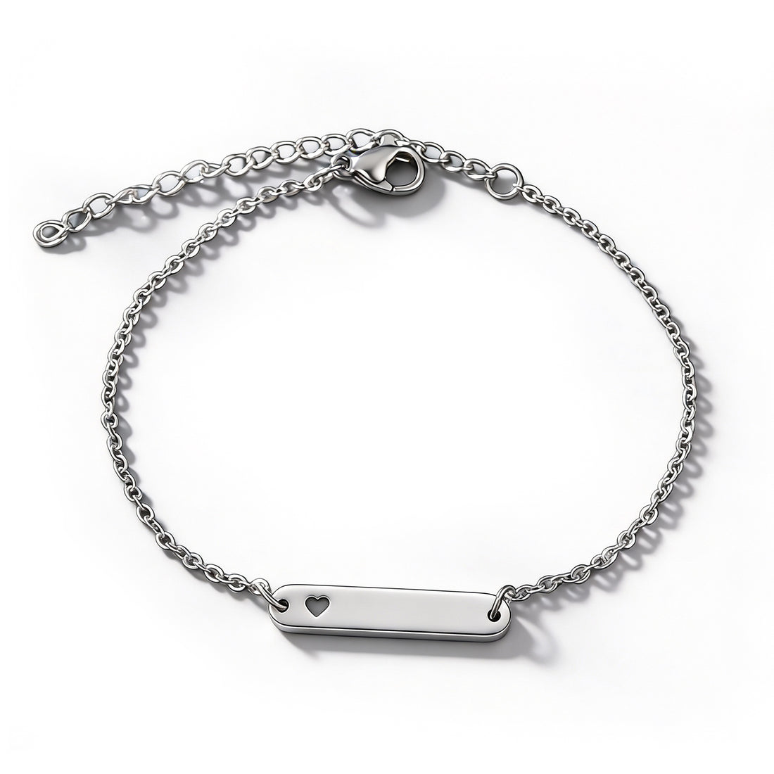 Personalisierbares Armband mit Herz Gravur - Personalisiertes Geschenk