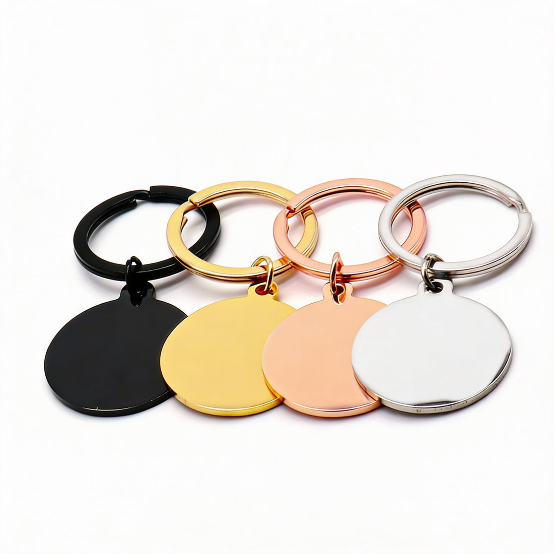 Runder Edelstahl Schlüsselanhänger - Anhänger