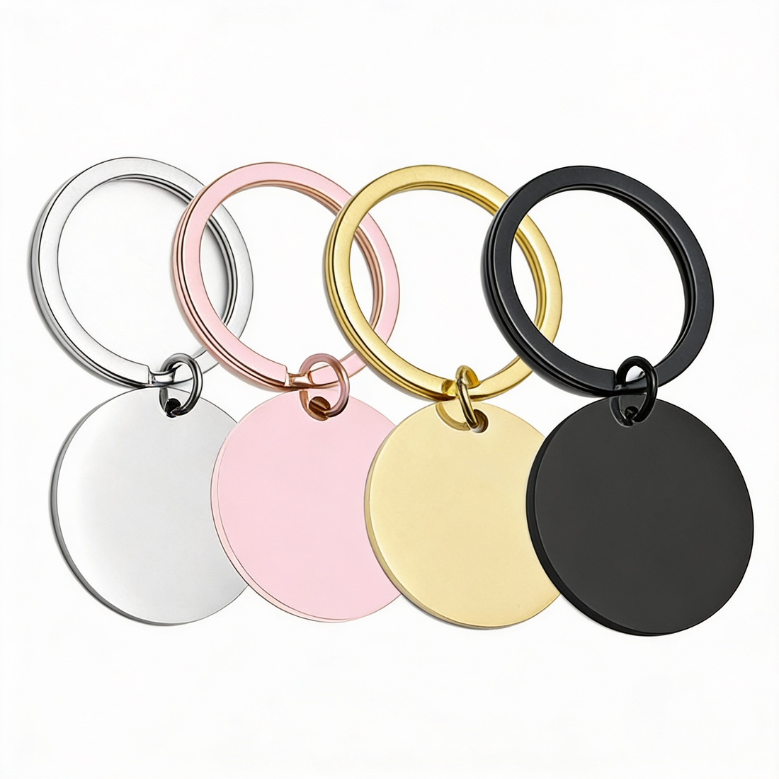 Runder Edelstahl Schlüsselanhänger - Anhänger