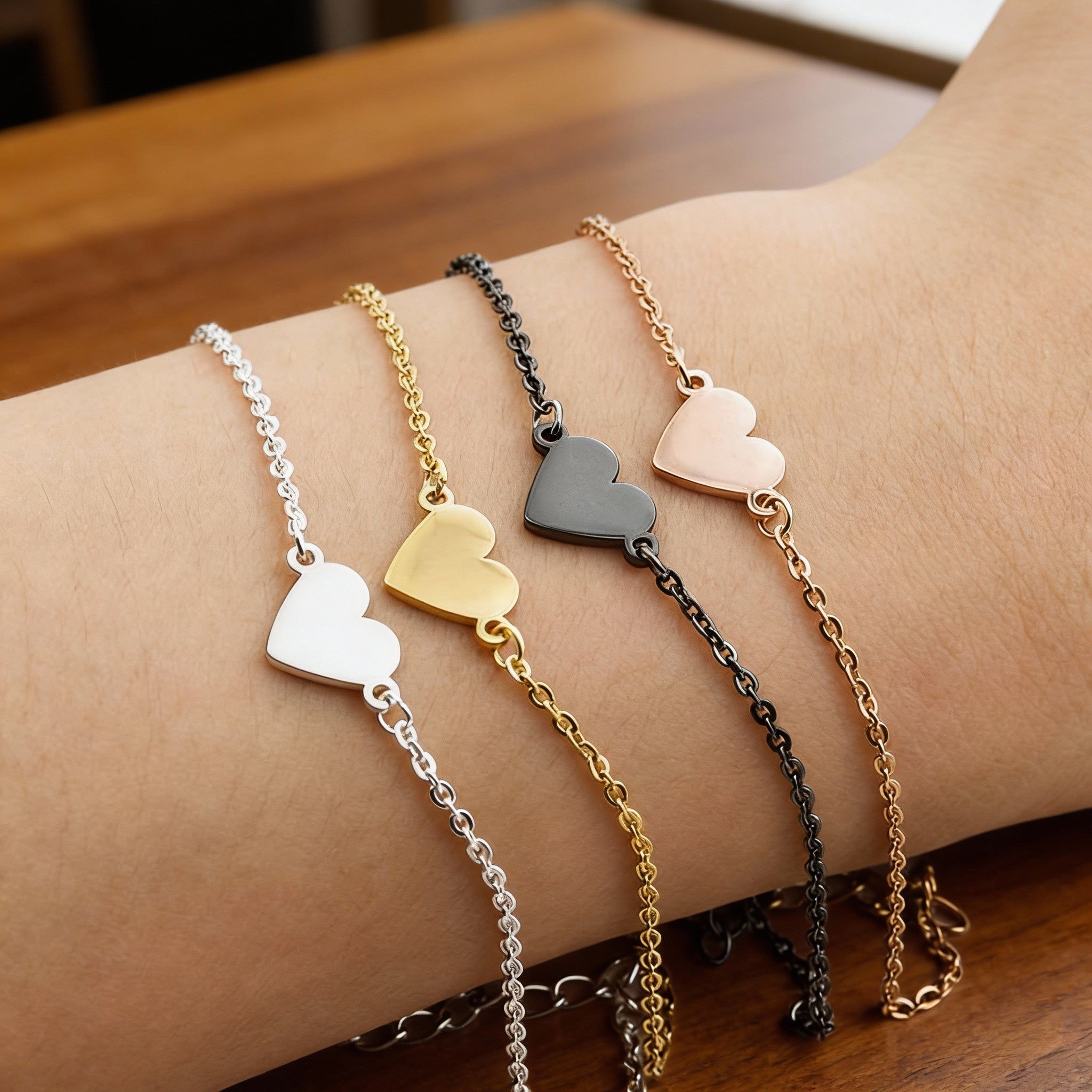 Personalisierbares Armband mit Herz Symbol - Individuelles Armband