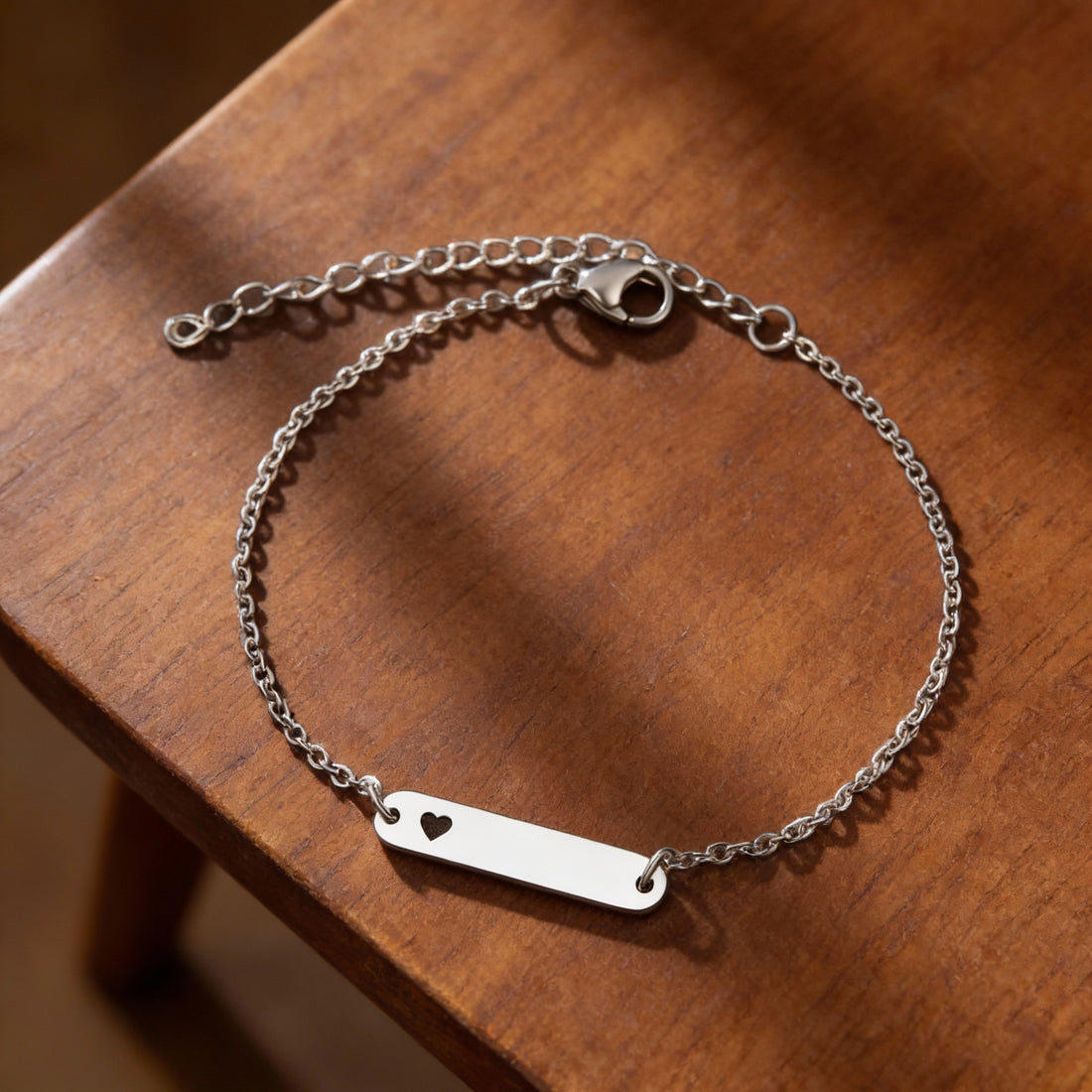 Personalisierbares Armband mit Herz Gravur - Personalisiertes Geschenk