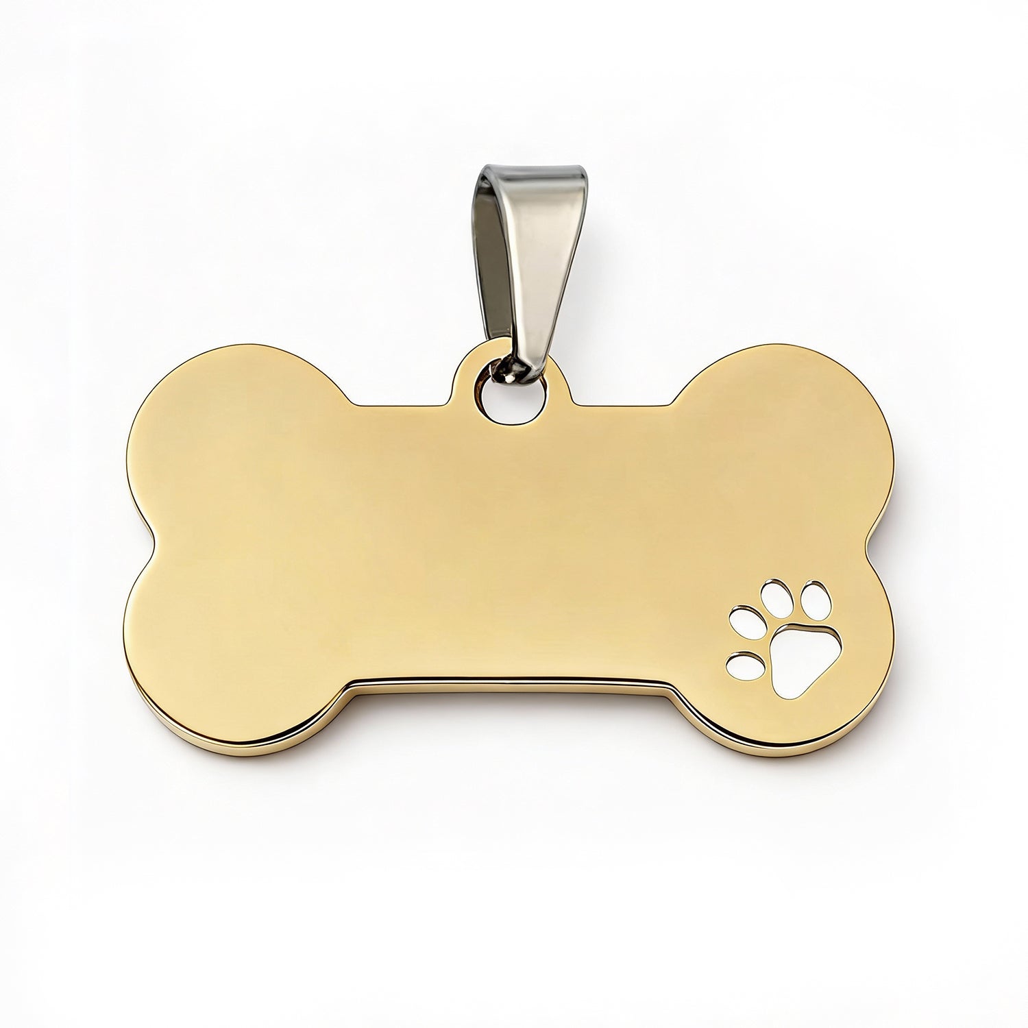 Personalisierbarer Edelstahl Schlüsselanhänger für Hundemarken