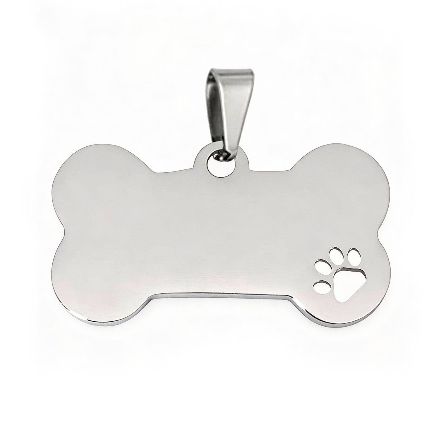 Personalisierbarer Edelstahl Schlüsselanhänger für Hundemarken