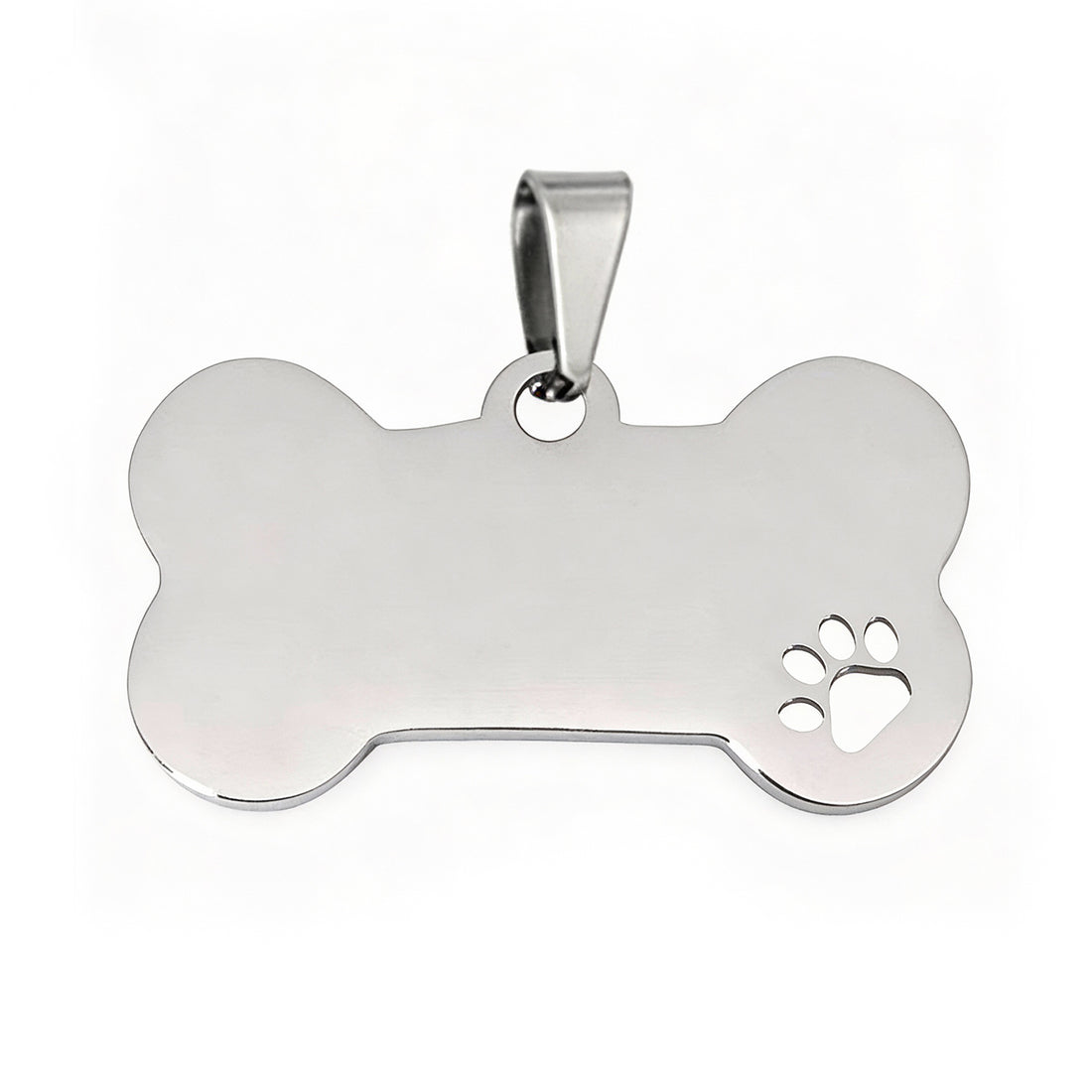 Personalisierbarer Edelstahl Schlüsselanhänger für Hundemarken